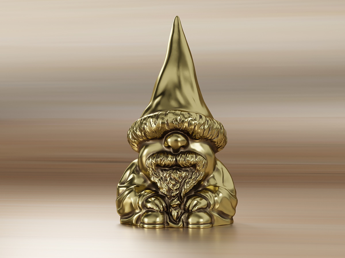 Miniature Sculptures of the Small Cute Gnomes. Made for 3D Printing.